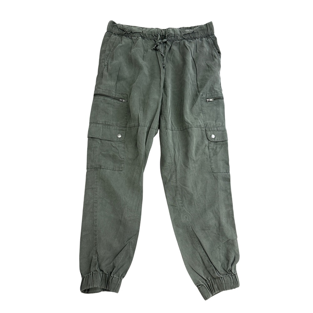 Banana Republic Olive Green Cargo Jogger Pants Womens Medium Utility Drawstring